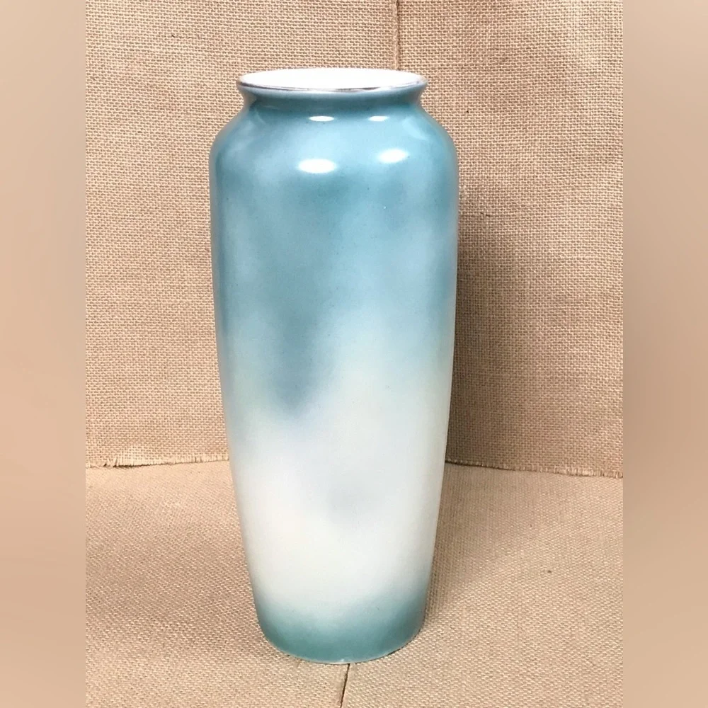Vintage Carl Tielsch CT Altwasser Tall Floral Rose Porcelain Vase Hand Painted